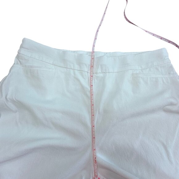 Chico's Pants Size 2 R 12R Large White Cropped Pants Wide Leg Pull On Stretch - Picture 11 of 13
